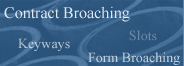 Contract Broaching, Form Broaching, Broached Keyways, and Broached Slots.